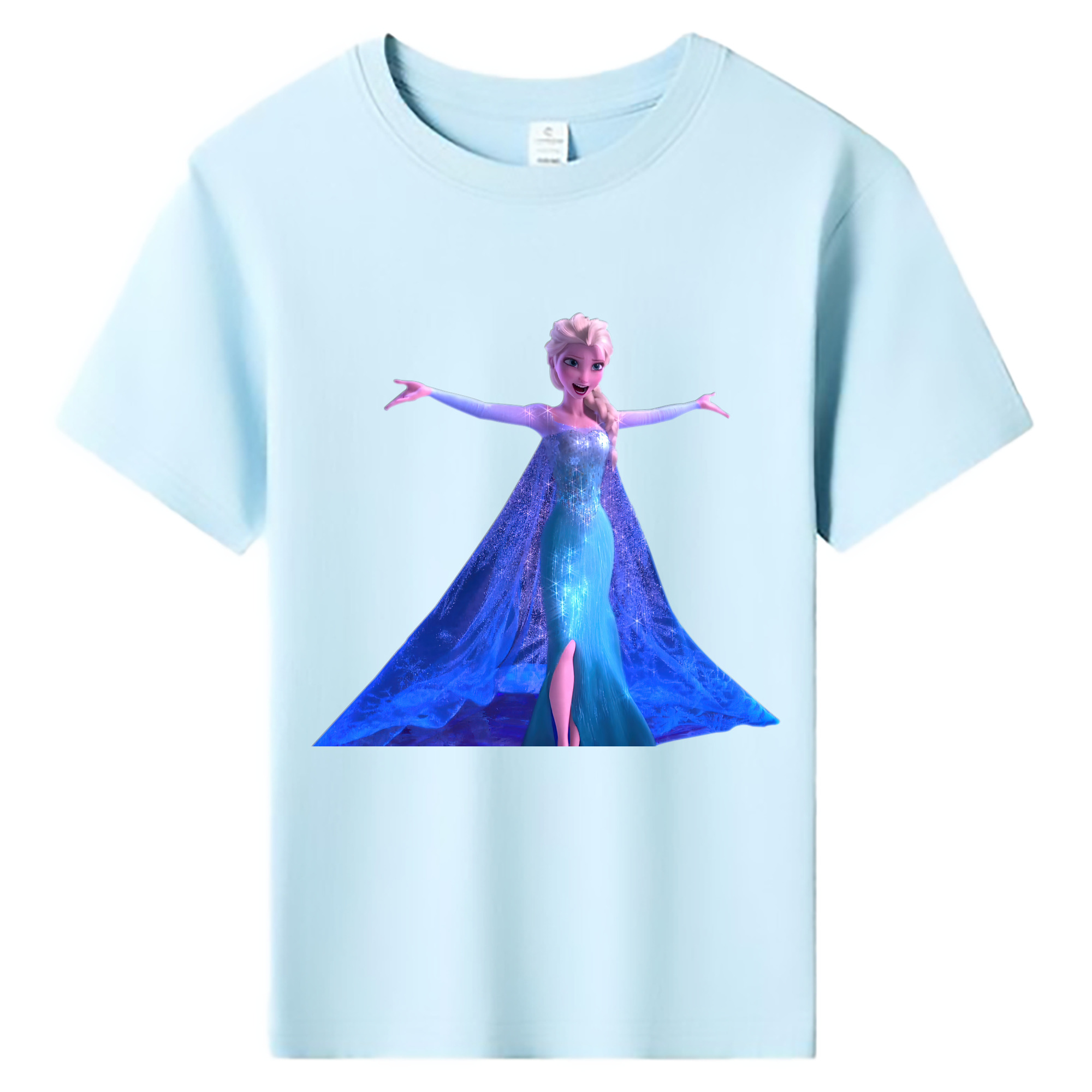 （画像用） アナと雪の女王 アンナ エルサ Frozen Anna Elsa 綿100％キッズTシャツ（フロントプリント）